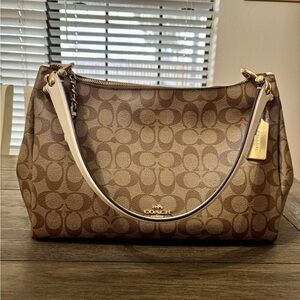 Coach Tan Signature Shoulder Bag